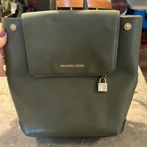 Green Micheal Kors back pack